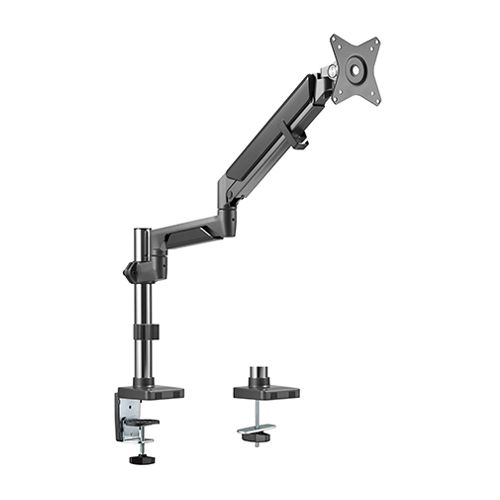 B-Teck Single Monitor Pole-Mounted Epic Gas Spring Aluminium Arm