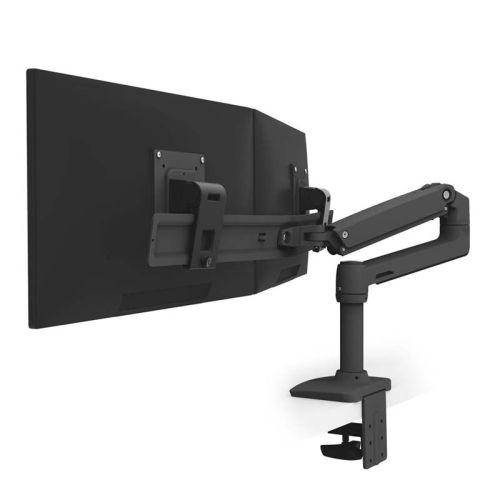 Ergotron LX Desk Dual Direct Arm - with 2-Piece Clamp