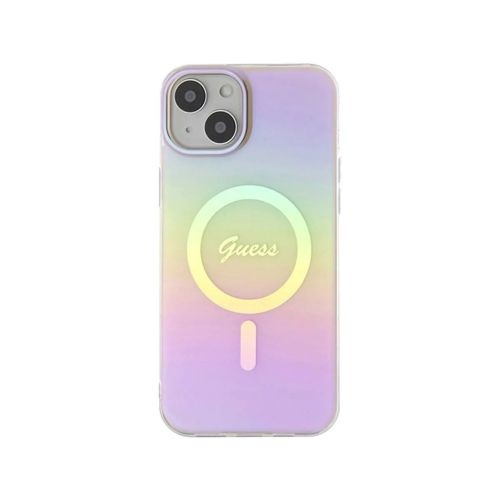 Guess Script MagSafe - iPhone 15 - Iridescent Pink