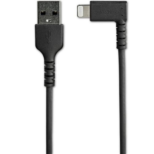 Startech 1M (3.3 ft.) Angled Lightning to USB Cable - Apple MFi Certified - Black