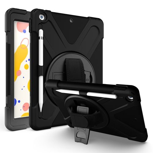 V-Series Rugged 360 Rotation Hand Strap & Shoulder Strap Protective Case for iPad 10.2" 7th/ 8th/ 9th Gen